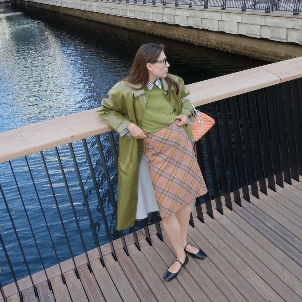 jupe genoux en laine